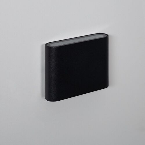 Ledkia Aplique de Pared Exterior LED 6W Iluminación Doble Cara Cuadrado Negro Zeus Blanco Neutro 4000K