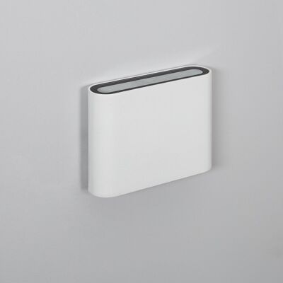 Ledkia Aplique de Pared Exterior LED 6W Iluminación Doble Cara Cuadrado Blanco Zeus Blanco Cálido 2700K