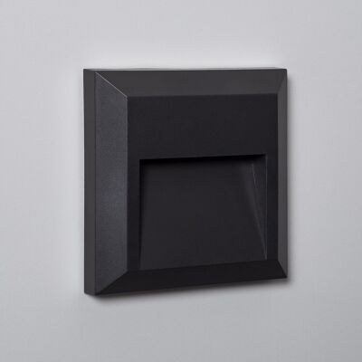 Ledkia Outdoor Beacon LED 1W Square Wall Surface Black Byron Neutral White 4000K