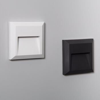 Ledkia Balise Extérieure LED 1W Carrée Surface Murale Noir Byron Blanc Neutre 4000K 6