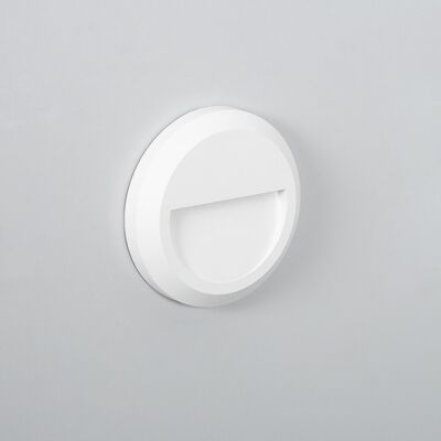 Ledkia LED Outdoor Beacon 1W Circular Wall Surface White Edulis Neutral White 4000K