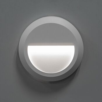 Ledkia Balise Extérieure LED 1W Circulaire Applique Murale Blanc Edulis Blanc Neutre 4000K 2