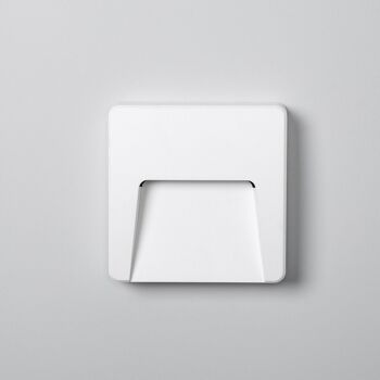 Ledkia Balise Extérieure LED 3W Carrée Surface Murale Blanc Dag Blanc Chaud 2700K 3