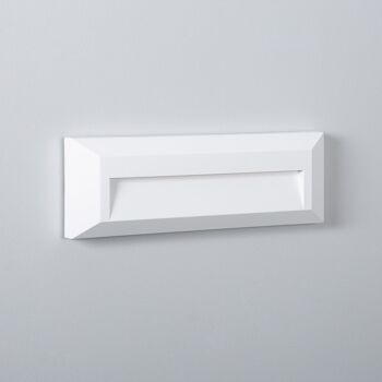 Ledkia Balise Extérieure LED 2W Rectangulaire Surface Murale Elide Blanc Blanc Neutre 4000K 1