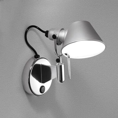 Ledkia Tolomeo Micro Faretto LED Wall Lamp with ARTEMIDE Dimmable Switch Warm White 2700K