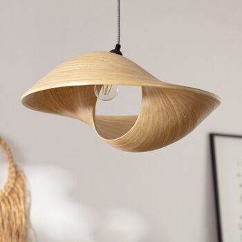 Ledkia Shuka Suspension Big Acacia Bambou Abat-jour Ø600 mm ILUZZIA Naturel 1