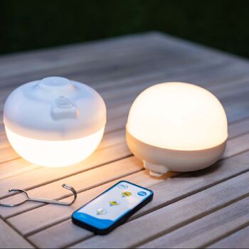 Ledkia Lampe LED Portable 9W Ampoule Cerise Batterie Blanc 2