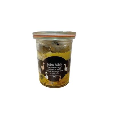 Jar of foie gras with truffle