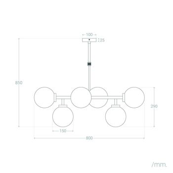 Lampe à Suspension Ledkia Métal et Verre Lautrec Doré 2