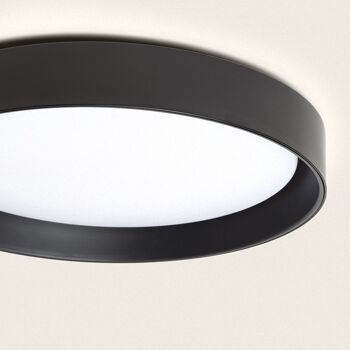 Plafonnier LED Ledkia 30W Circulaire Métal Ø550 mm CCT Sélectionnable Big Broadwey Noir 2