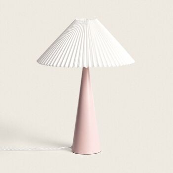 Lampe de table en céramique rose Ledkia Ghabou 1