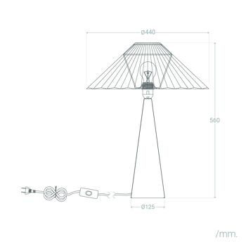 Lampe de table en céramique rose Ledkia Ghabou 2