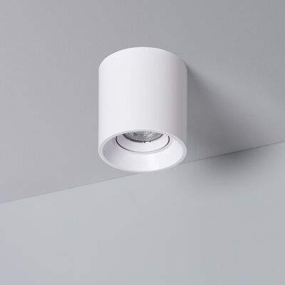 Plafoniera Ledkia Bianca con Lampadina GU10 Space Bianco Caldo 3000K