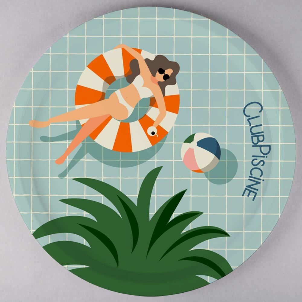 Vassoio Rotondo in Legno - CLUB PISCINE