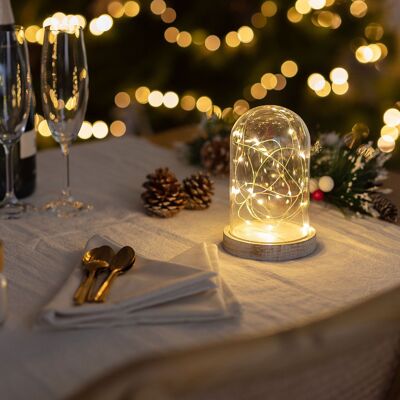 Ledkia Glaskuppel mit LED-Leuchten und natürlicher Bubbla-Batterie
