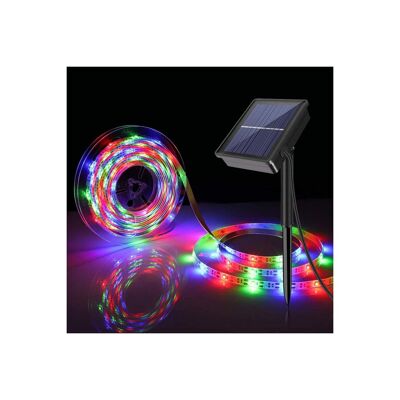 Ledkia Solar Outdoor LED-Streifen RGB 3 V DC 30 LED/m 5 m IP65 Breite 8 mm Alle 3 cm schneiden