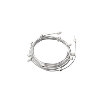 Guirlande extérieure Ledkia Lumet System 12.5m avec 10 douilles E27 Blanc Creative-Cables CATE27B125 Gris 1