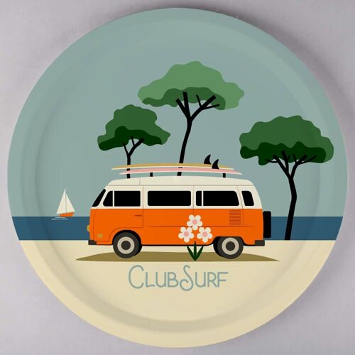 Plateau rond en Bois - CLUB SURF