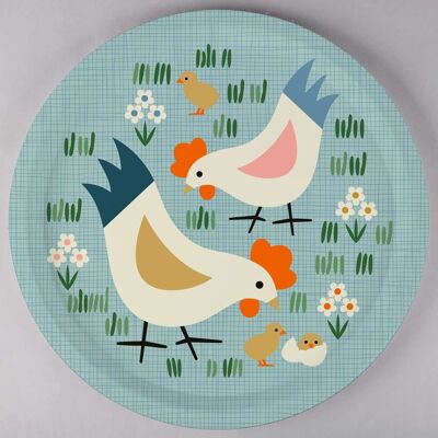 Round Wooden Tray - LES POULETTES