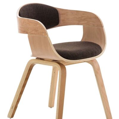 Kingston Chair Natural Wood - Brown Fabric