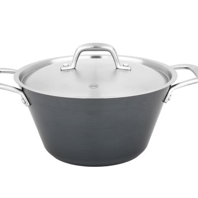 Ø24 x 12.5cm Pure Iron Pot with S/S Lid