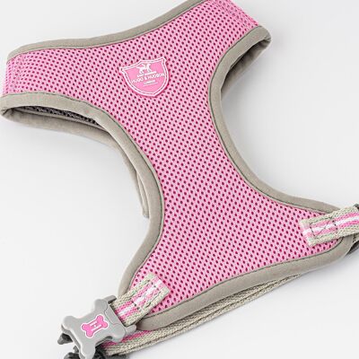 Harnais pour chien en filet - Rose