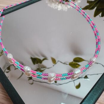 Collier de perles colorées en perles de verre GALAXY 1