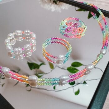 Collier de perles colorées en perles de verre RAINBOW 2