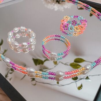 Collier de perles colorées en perles de verre SUNRISE 2