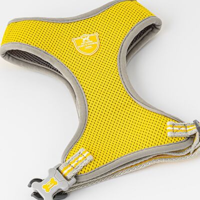 Harnais pour chien en filet - Jaune