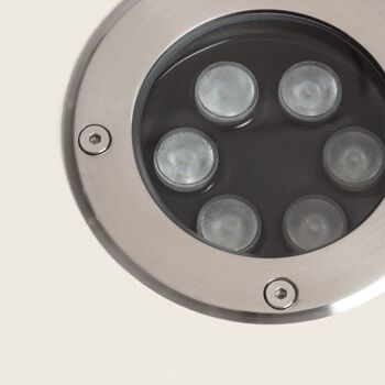 Ledkia Spot LED Extérieur 6W Solide Encastré Sol Inox Blanc Chaud 3000K 5