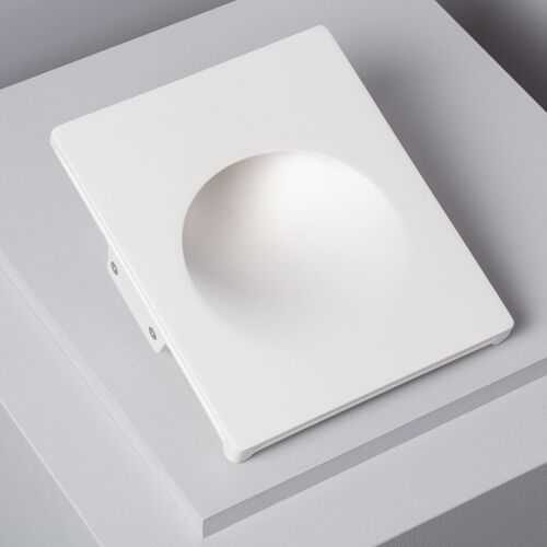 Ledkia Aplique de Pared Integración Escayola/Pladur para Bombilla LED GU10 / GU5.3 Corte 253x213 mm Blanco