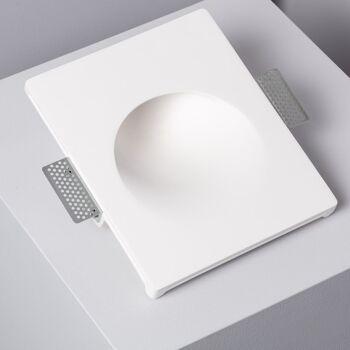 Applique Murale Intégration Ledkia Plâtre/Pladur pour Ampoule LED GU10 / GU5.3 Coupe 253x213 mm Blanc 7