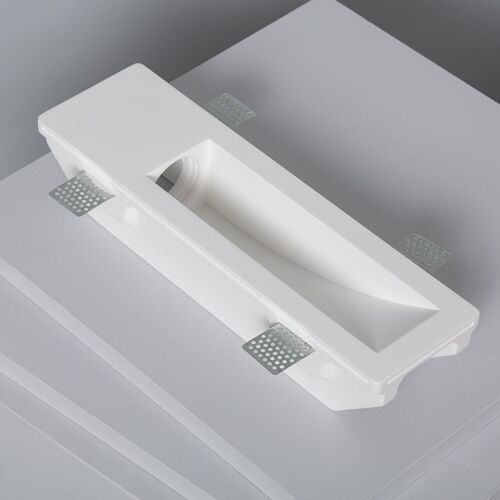 Ledkia Aplique de Pared Integración Escayola/Pladur para Bombilla LED GU10 / GU5.3 Corte 353x103 mm Blanco