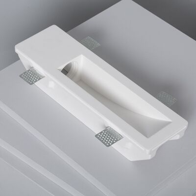 Applique Murale Intégration Ledkia Plâtre/Pladur pour Ampoule LED GU10 / GU5.3 Coupe 353x103 mm Blanc