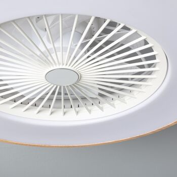 TechBrey Dhalia Wood LED Ventilateur de plafond 58 cm Moteur CC 4