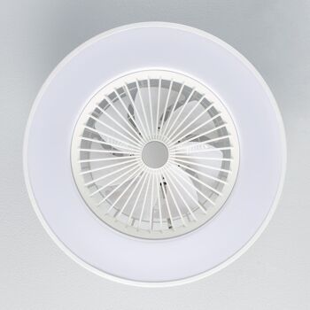 TechBrey Dhalia Ventilateur de plafond LED blanc 58 cm Moteur CC 2