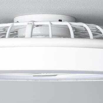 TechBrey Dhalia Ventilateur de plafond LED blanc 58 cm Moteur CC 3