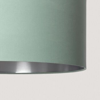 Lampe à Suspension Ledkia Magnifique Tissu Reflet Vert Céladon 6