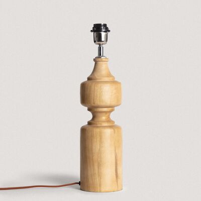 Ledkia Base Lampe de Table Bois Sansa ILUZZIA Naturel