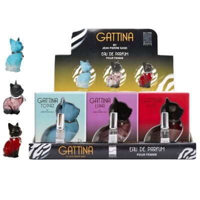 Perfume Tray 3x4 75Ml Gattina De Luxe + 3 Testers