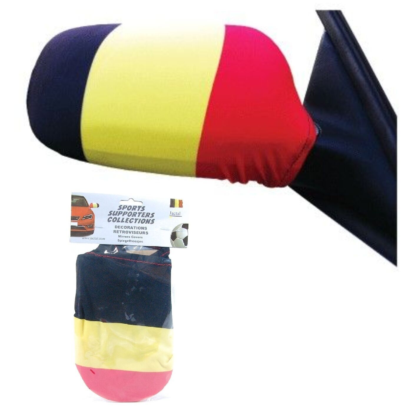 Set 2 Chaussettes Rétroviseur Supporter Belgique