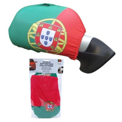 Set 2 Portugal Support Rearview Mirror Socks