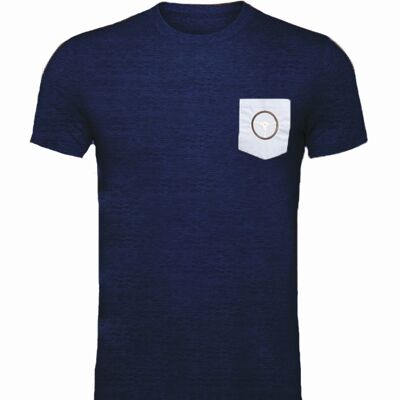 T-shirt Steering wheel pocket Bleu