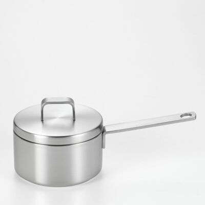 OASI Satin • Casserole ø 14 cm, 1 handle with lid - SERAFINO ZANI