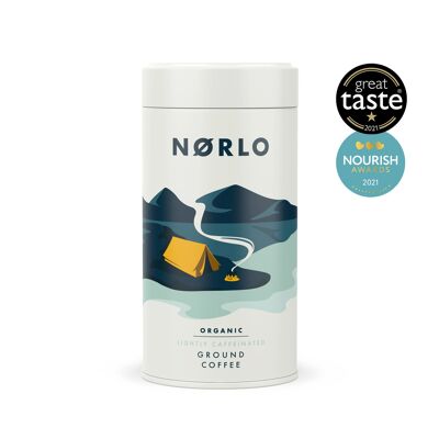 Norlo Organic Lightly Caffeinated Coffee Tin (200g) - Whole Bean