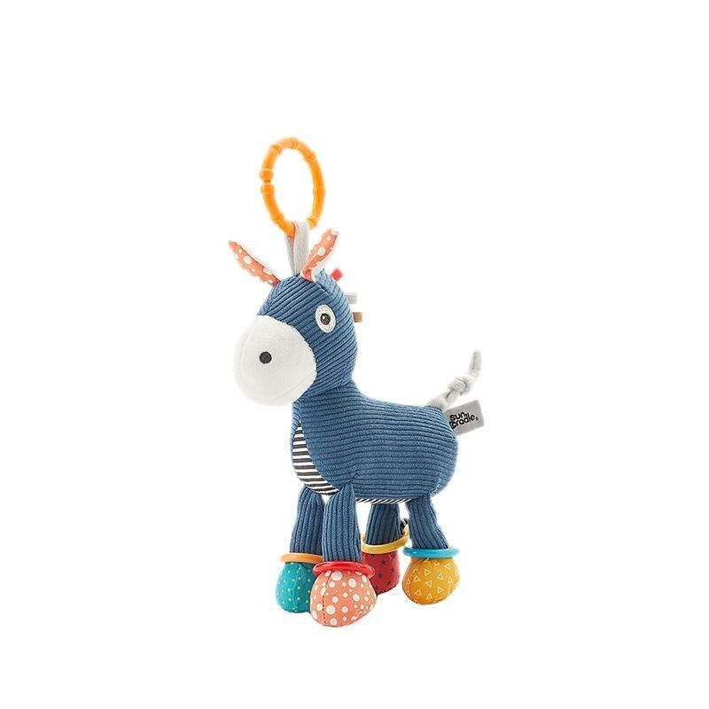 Corduroy grasping toy donkey baby plush