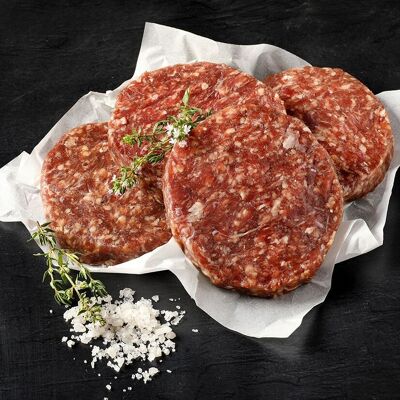 Frozen 100% bison ground steaks (10 x 100g)