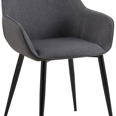 Fauteuil en tissu Vessa - Gris foncé