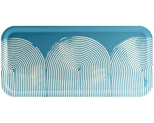 Plateau Swirl blue 32 x 15 cm